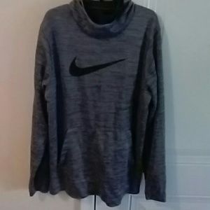 Grey/black: Nike pull-over hoodie